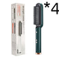 2-in-1 Hair Straightener Hot Comb – Negative Ion Electric Brush & Curling Tong