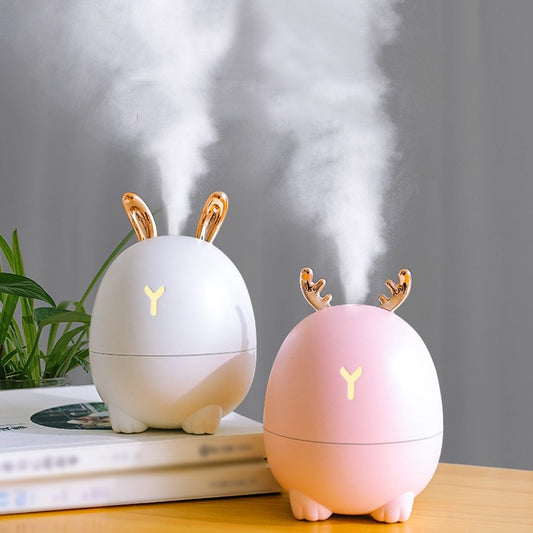 Cartoon USB Humidifier – Cute Deer & Rabbit Design