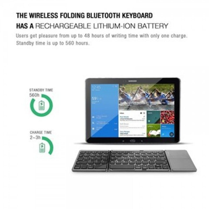 Folding Bluetooth Keyboard – Portable Wireless Keyboard