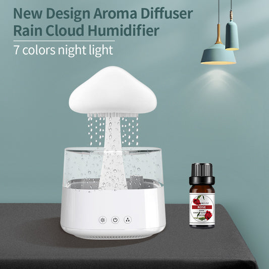 Rain Cloud & Mushroom Humidifier – Dreamy Water Drop Mist Diffuser