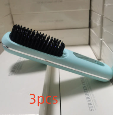 2-in-1 Wireless Hair Straightener Comb – USB Rechargeable & Portable