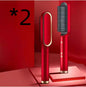 2-in-1 Hair Straightener Hot Comb – Negative Ion Electric Brush & Curling Tong