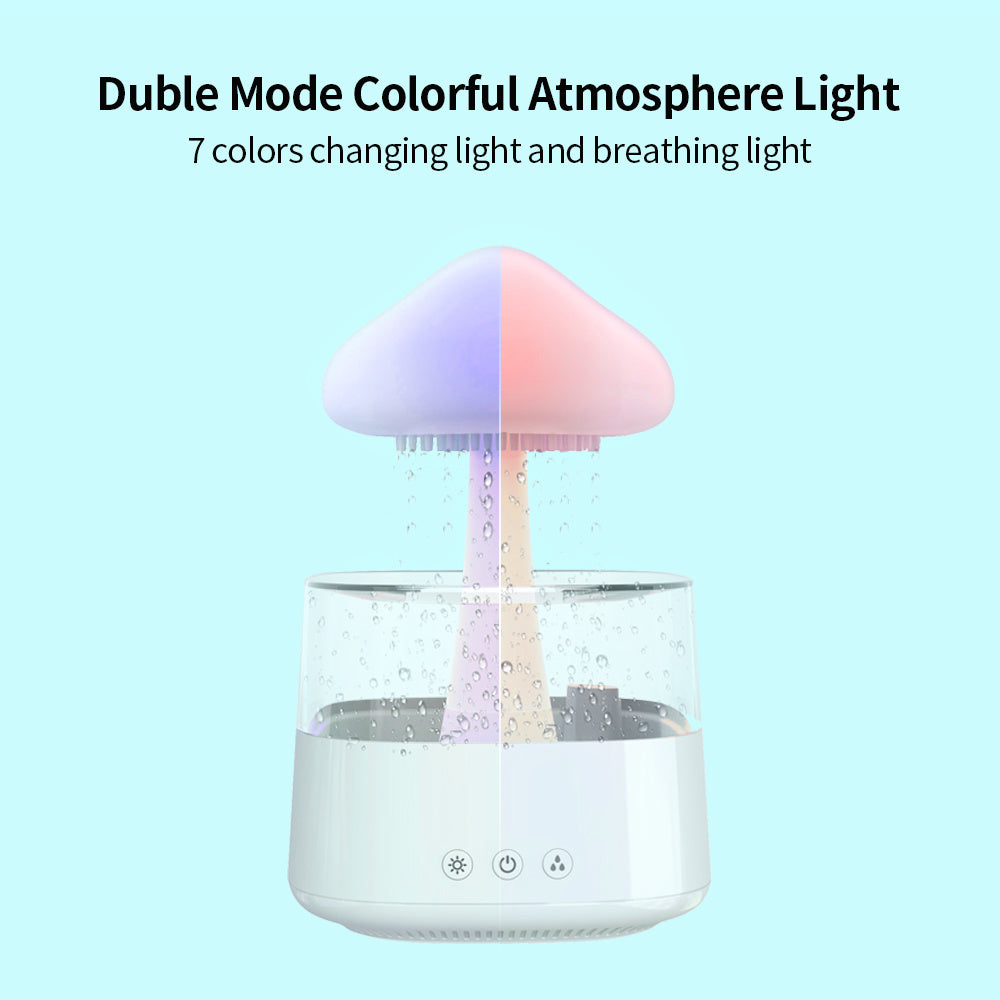 Rain Cloud & Mushroom Humidifier – Dreamy Water Drop Mist Diffuser
