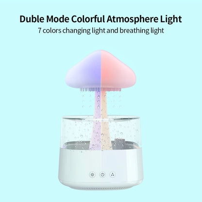 Rain Cloud & Mushroom Humidifier – Dreamy Water Drop Mist Diffuser