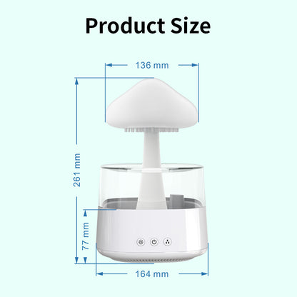 Rain Cloud & Mushroom Humidifier – Dreamy Water Drop Mist Diffuser