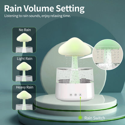 Rain Cloud & Mushroom Humidifier – Dreamy Water Drop Mist Diffuser