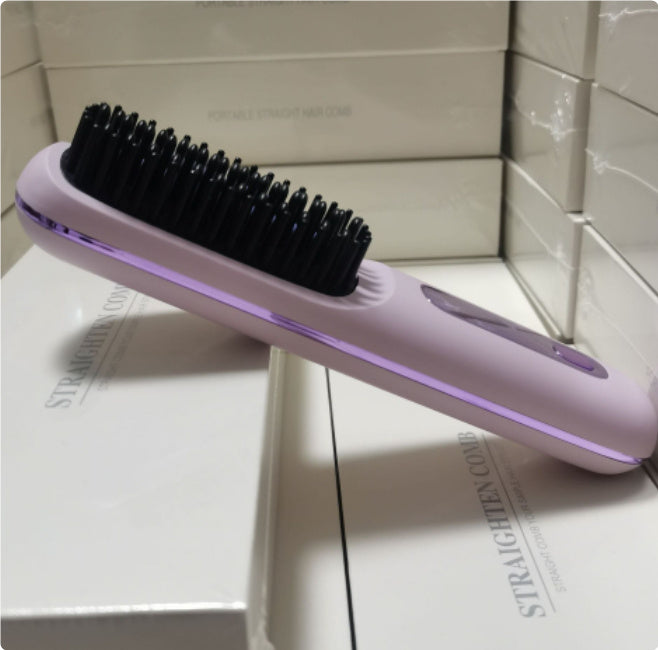 2-in-1 Wireless Hair Straightener Comb – USB Rechargeable & Portable