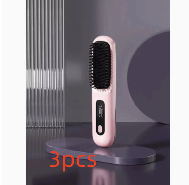 2-in-1 Wireless Hair Straightener Comb – USB Rechargeable & Portable