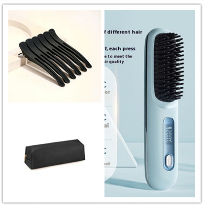 2-in-1 Wireless Hair Straightener Comb – USB Rechargeable & Portable