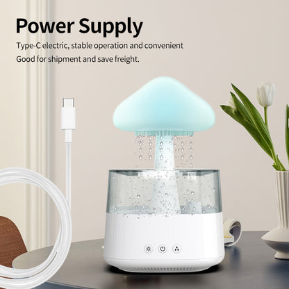 Rain Cloud & Mushroom Humidifier – Dreamy Water Drop Mist Diffuser