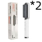 2-in-1 Hair Straightener Hot Comb – Negative Ion Electric Brush & Curling Tong